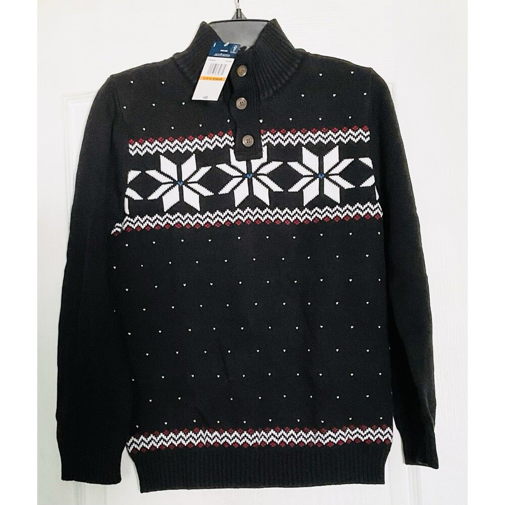 IZOD Little & Big Kid Boys High Neck Long Sleeve Pullover Sweater Size Large